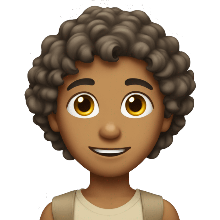 arabian boy with tan skin and curly hair  emoji