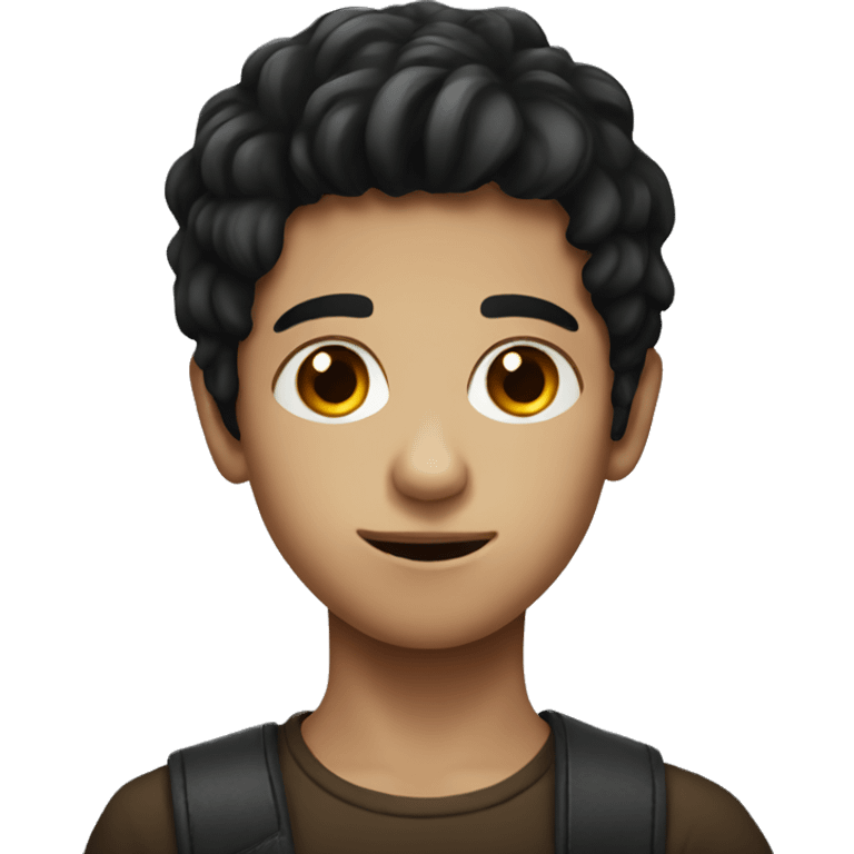 dark haired boy portrait emoji