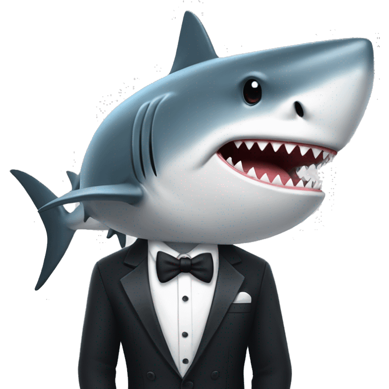 Shark with tuxedo  emoji