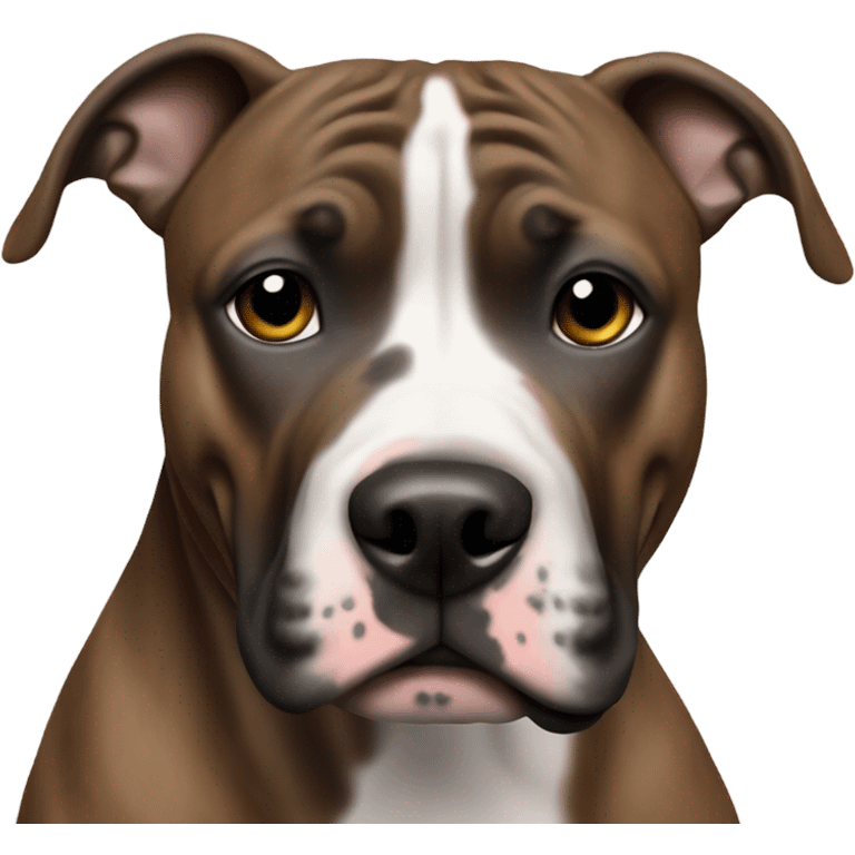 Brindle black nose pitbull emoji