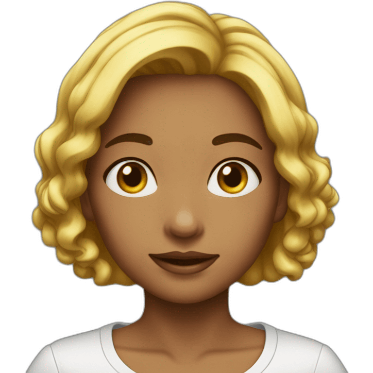 アメリカの女の子・ショートヘア・金髪 emoji