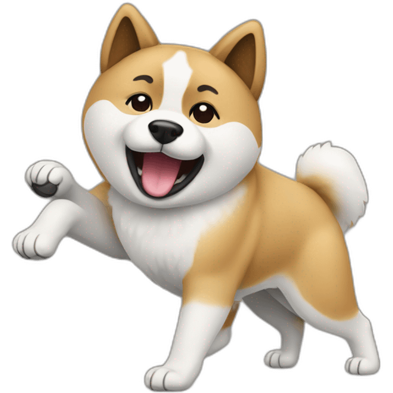 Akita dog dancing emoji