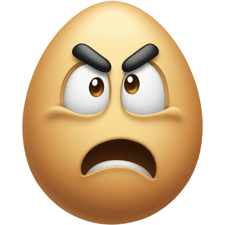 Angry egg head emoji