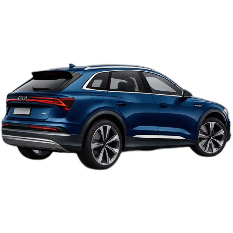 Dark blue Audi E-Tron with alloy rims emoji