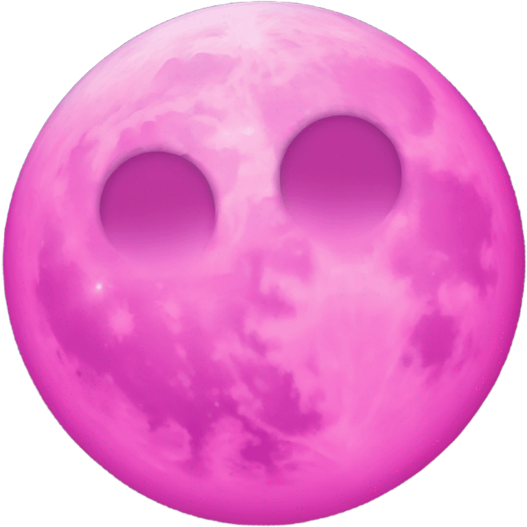 Pink moon emoji