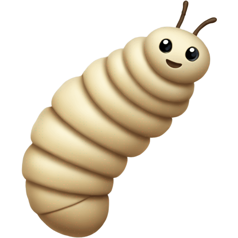 A caterpillar turning into a cocoon that turns into a butterfly - beige  emoji