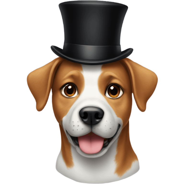 Dog with top hat  emoji