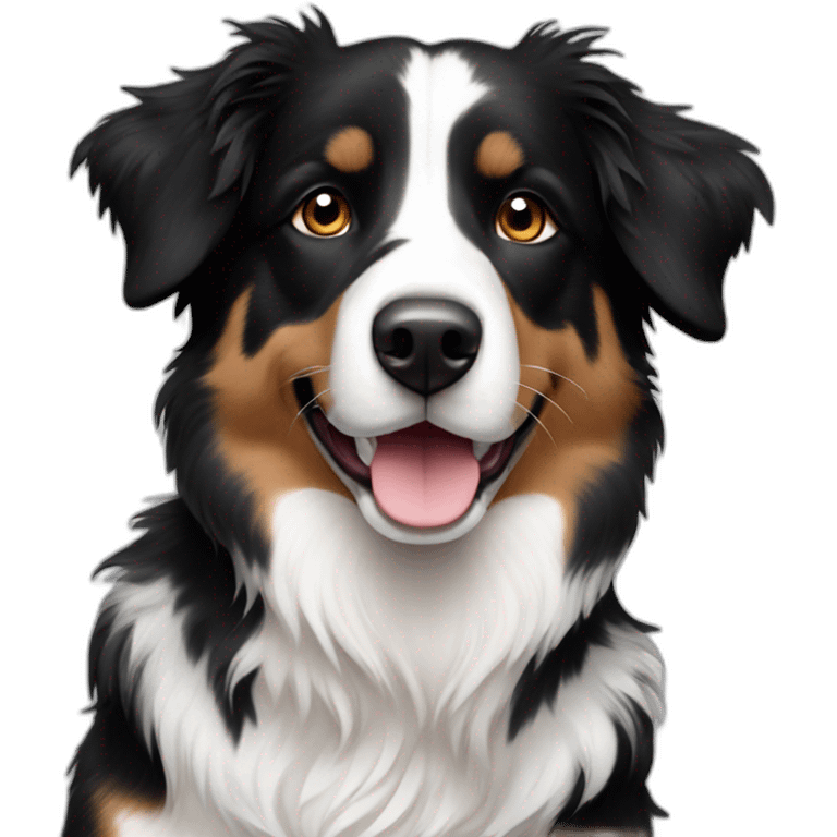 Black White Australian Shepherd without Brown  emoji