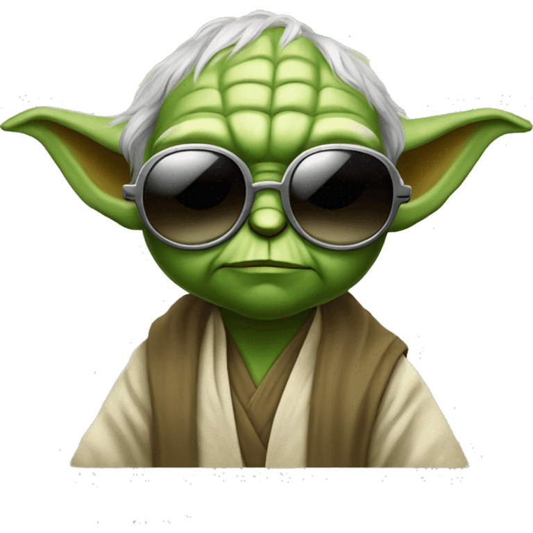 Yoda wearing sunglasses  emoji