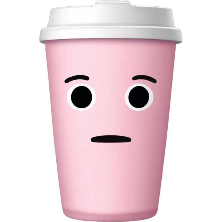 Light pink tumbler without face emoji