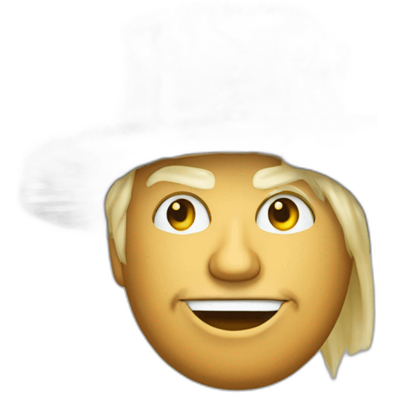 Donald Trump with tinfoil hat on emoji