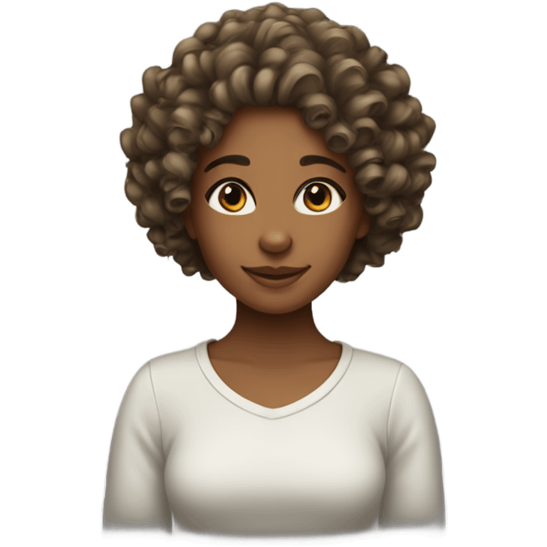 Girl with curly hair emoji