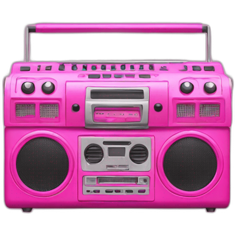 Pink boombox emoji