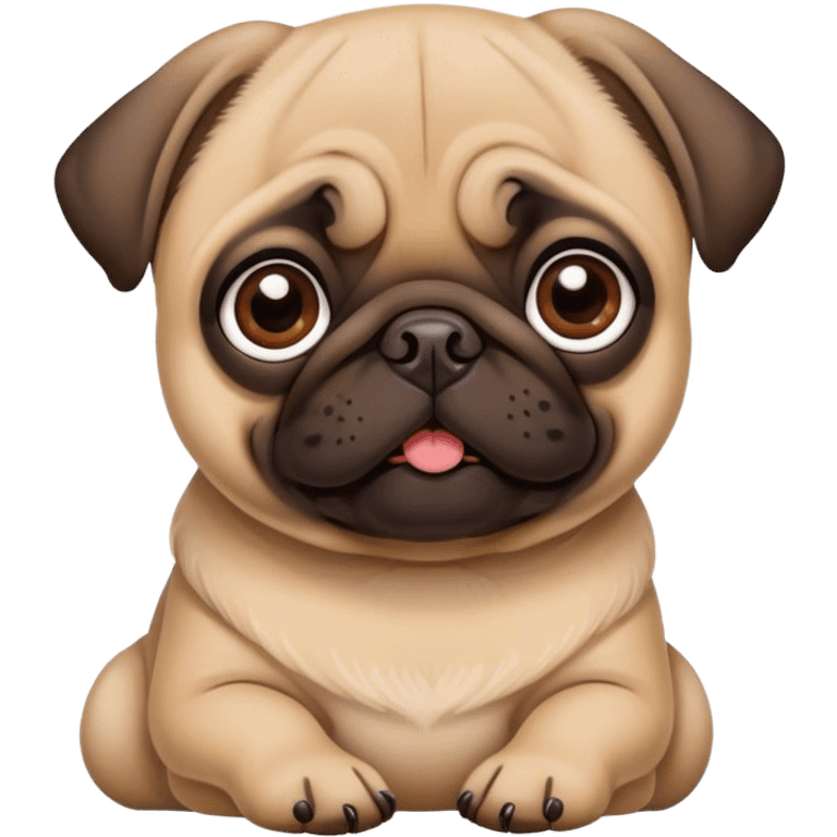 A cute pug  emoji