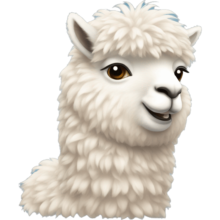 Fluffy alpaca emoji