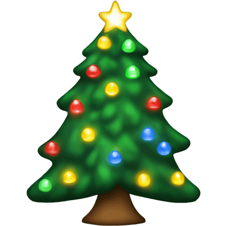 Christmas tree with lights emoji