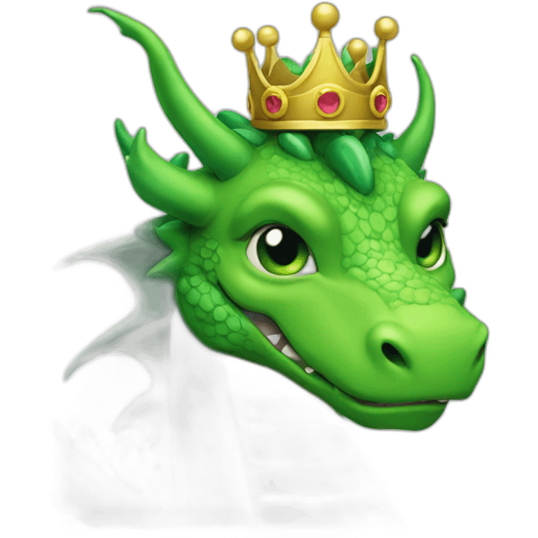 green dragon wearing crown emoji