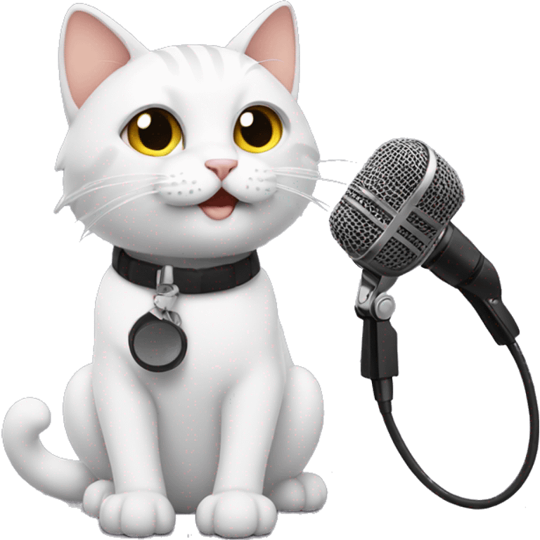 cat with mic emoji