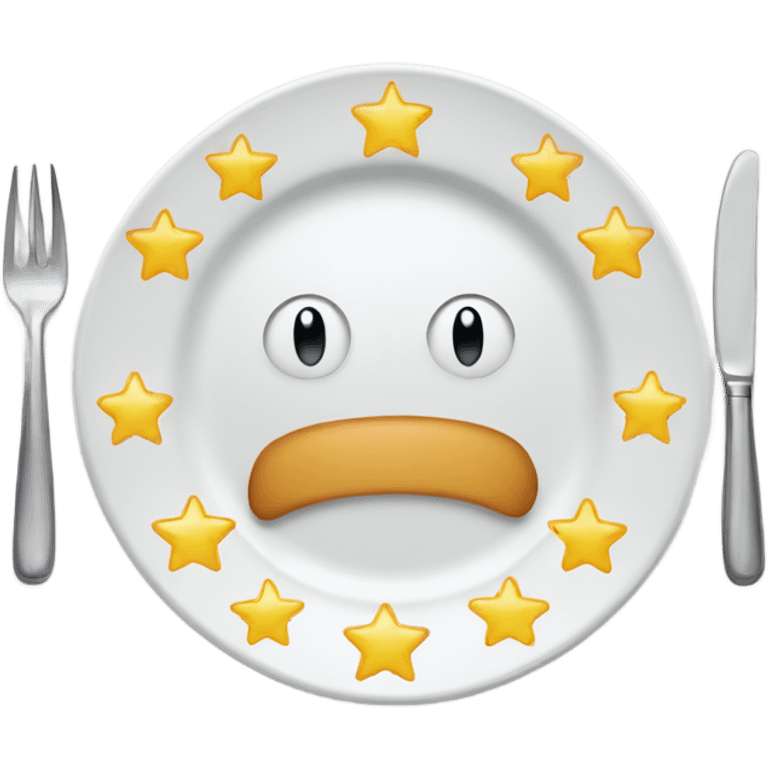 5 star dinner plate  emoji