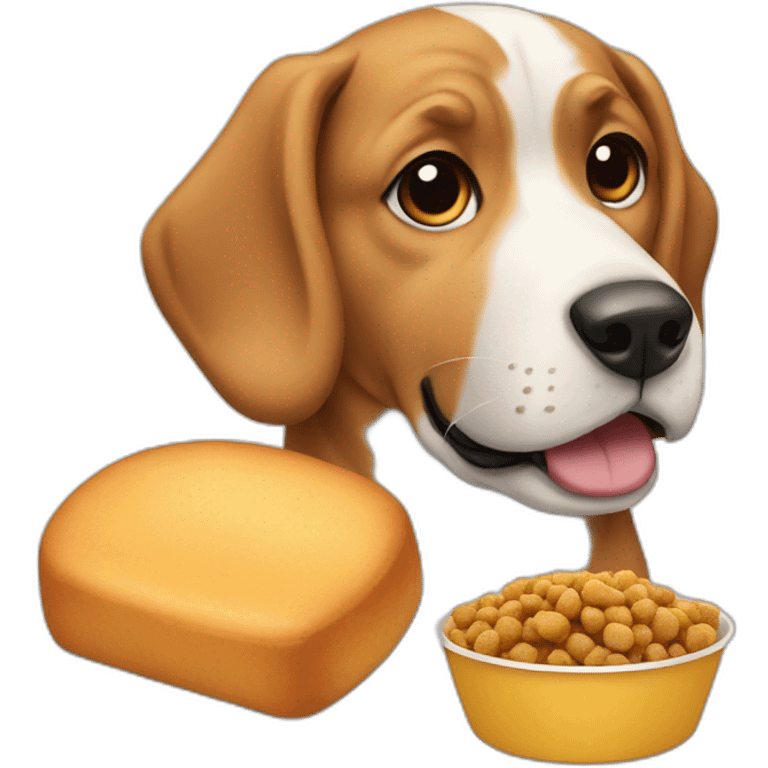 Dog and food emoji