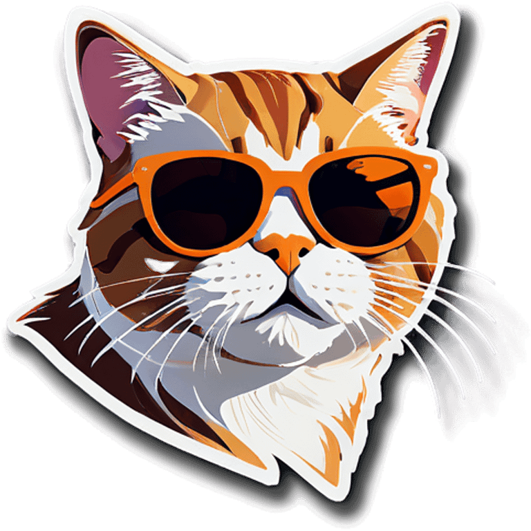 Cat with sunglasses emoji