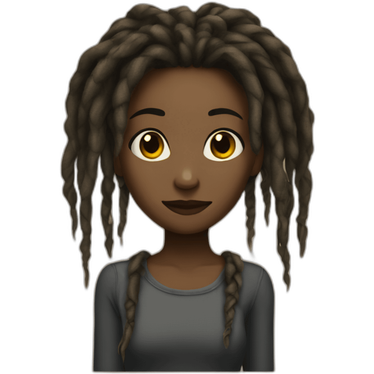 Dread lock girl emoji