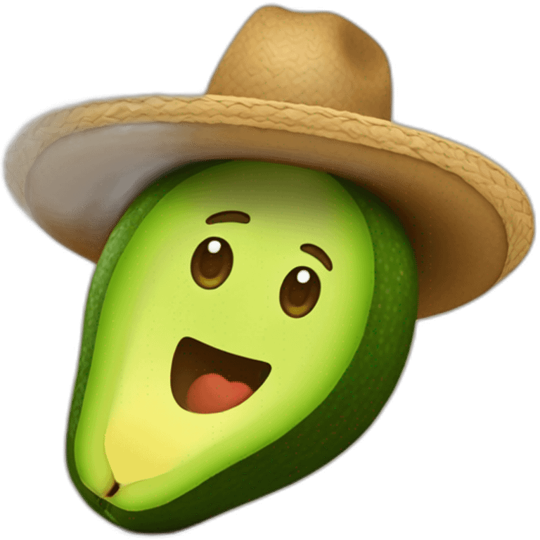 Un aguacate con sombrero de vaquero emoji