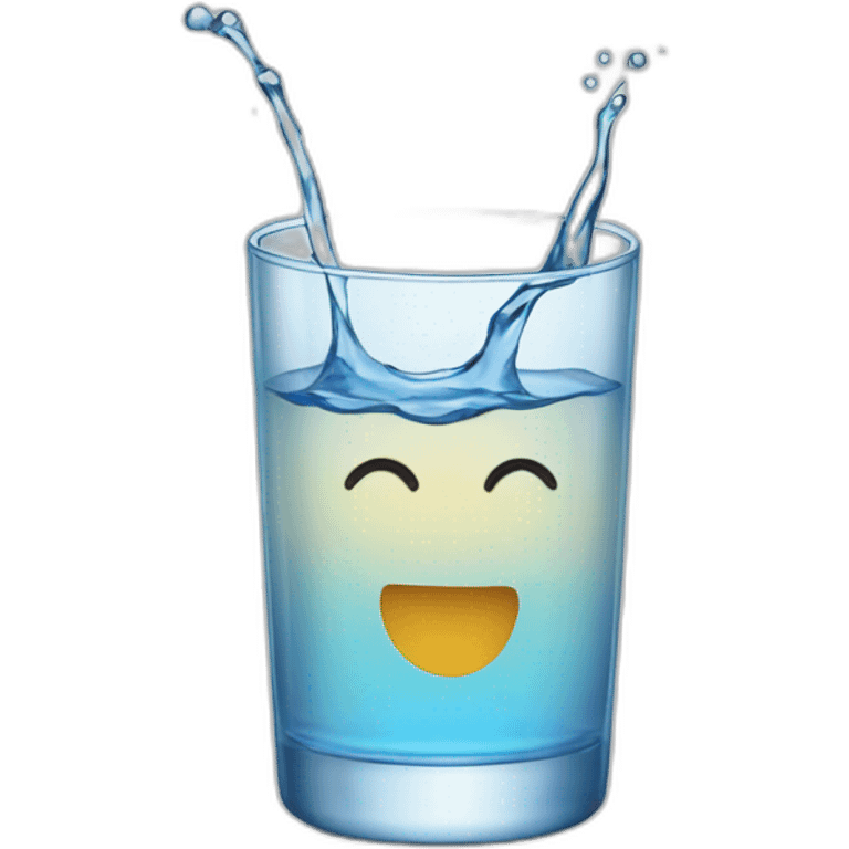 a glass of water emoji