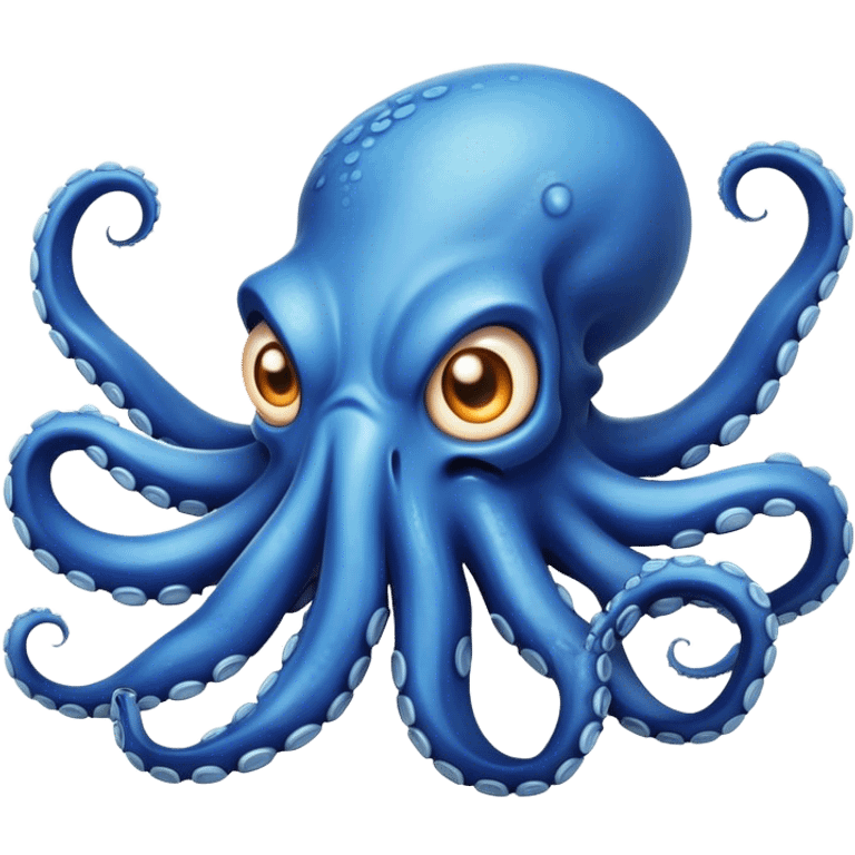 angry blue octopus with white eyes emoji