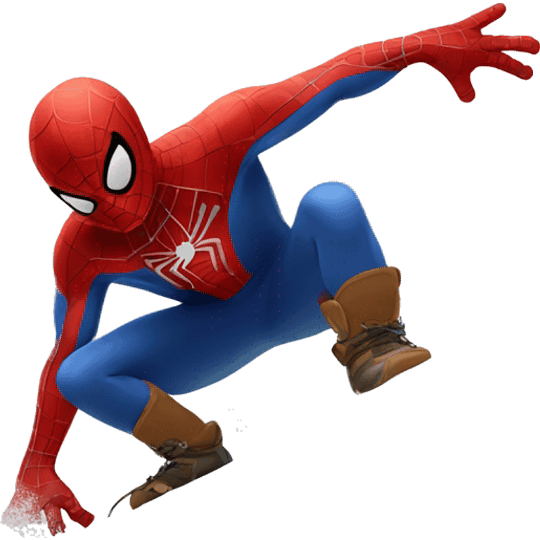 spider-man snowboarding  emoji