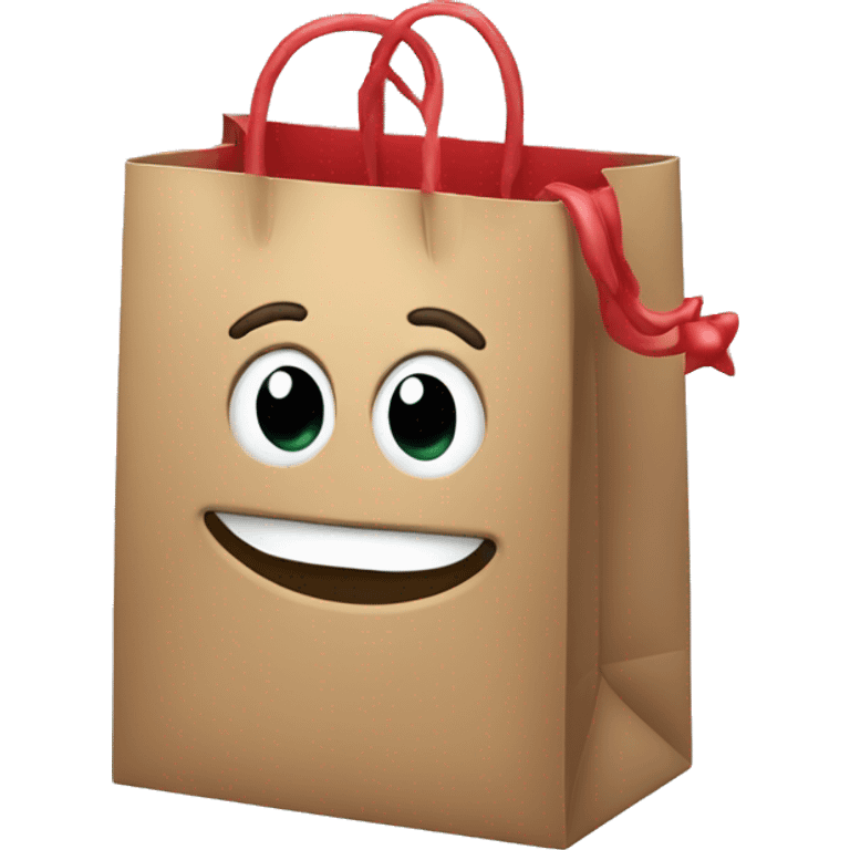 Christmas gift bag emoji