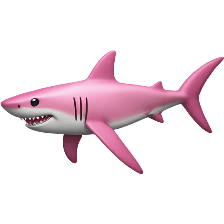 Pink shark emoji