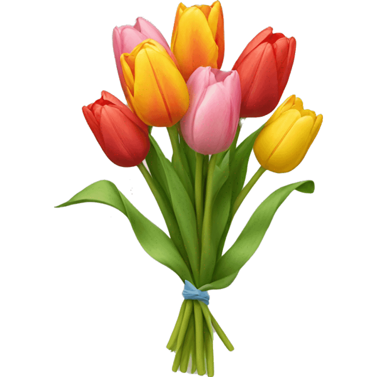 Tulip bouquet emoji