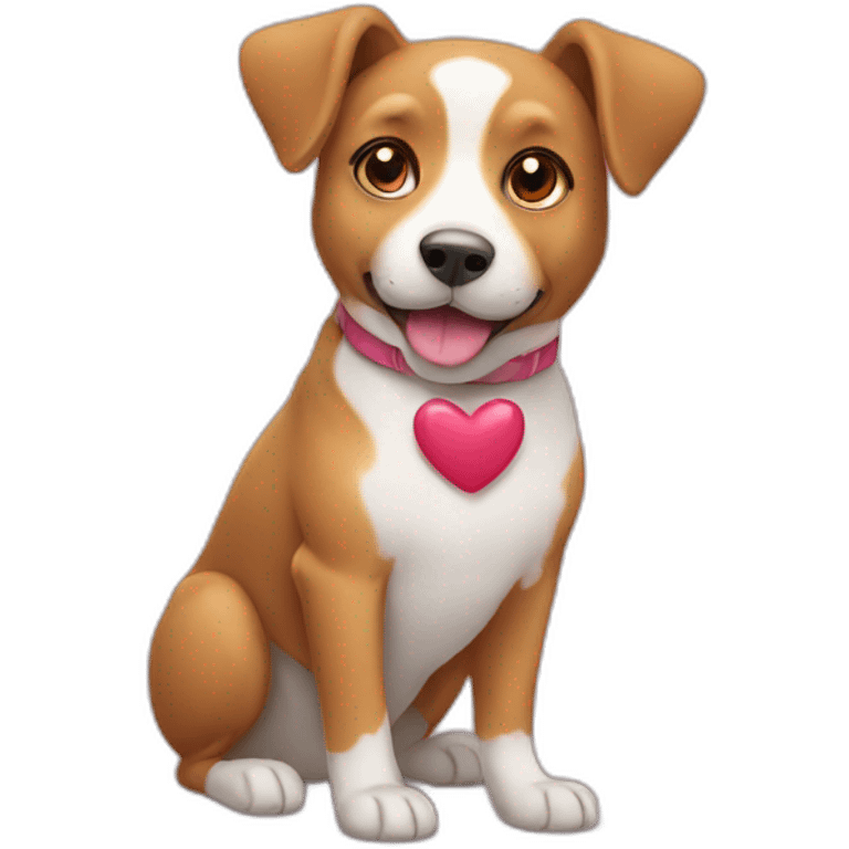 dog with hearts emoji