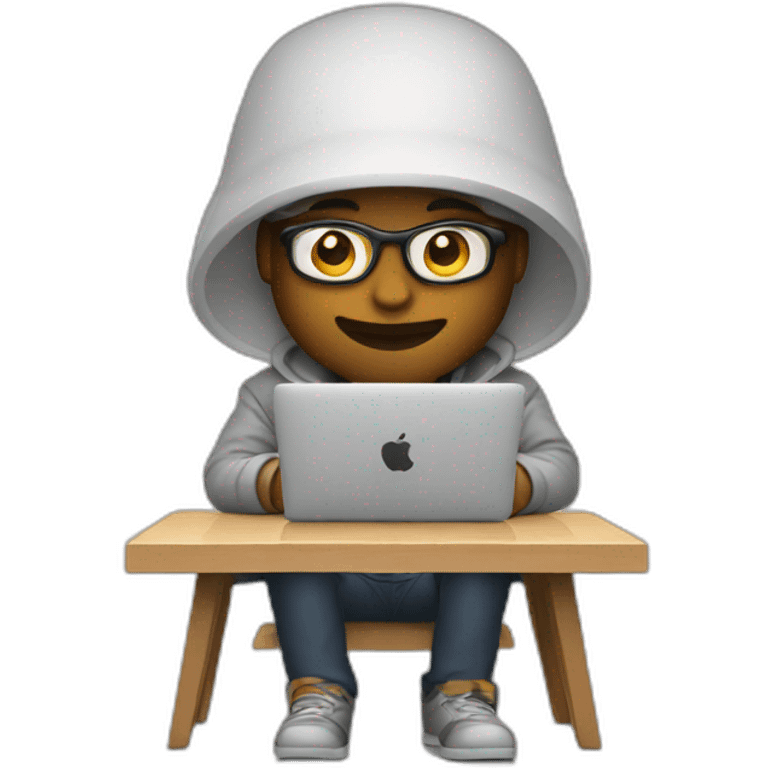 designer with MacBook emoji