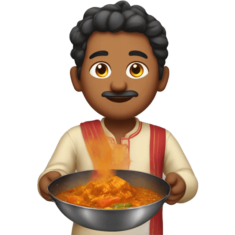 Fat Indian cooking curry emoji