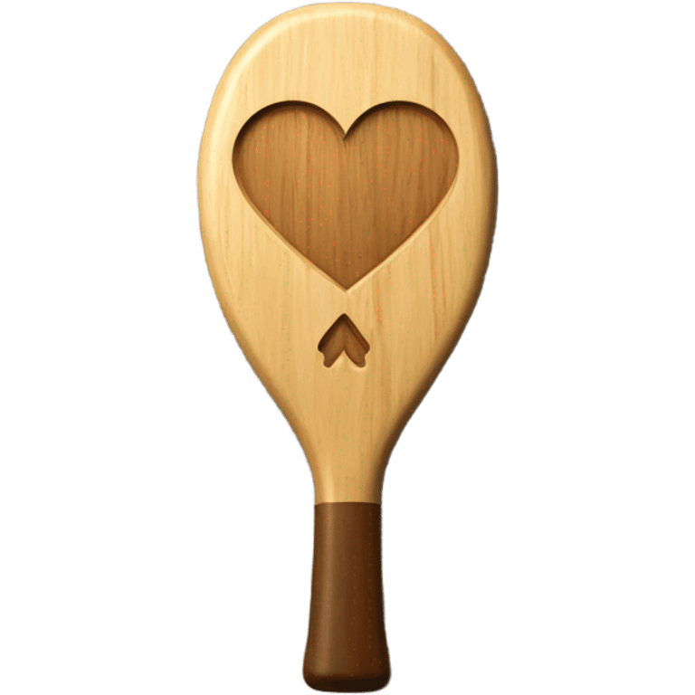 A friendly canoe paddle with a heart symbol in the center, representing altruism and service to other emoji