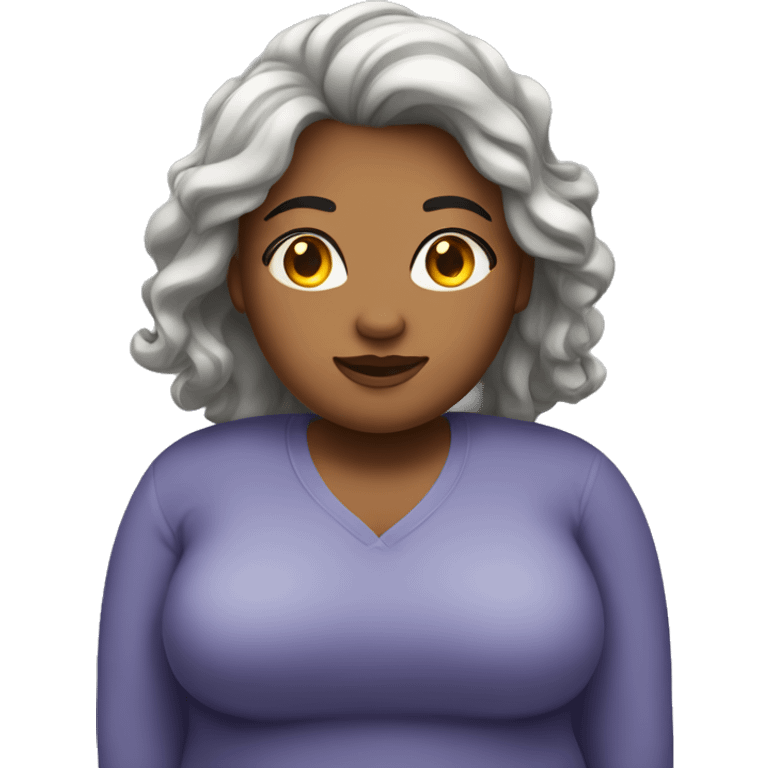 A woman with an overweight or plus-size body. emoji