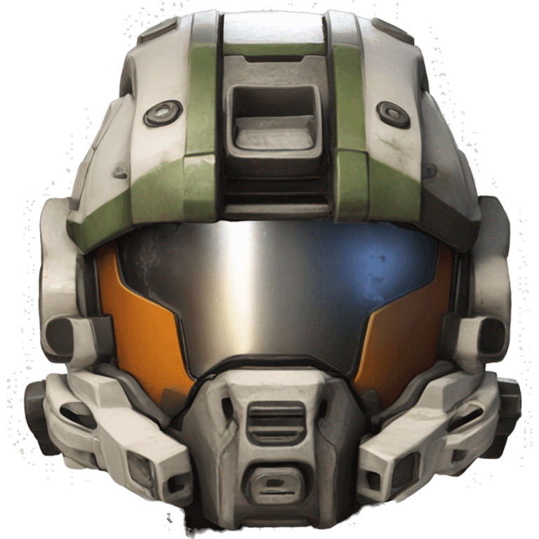 design me a emoji of Jack Cooper’s helmet from Titanfall 2. the front of the helmet facing straight forward, a straight on view of it. emoji