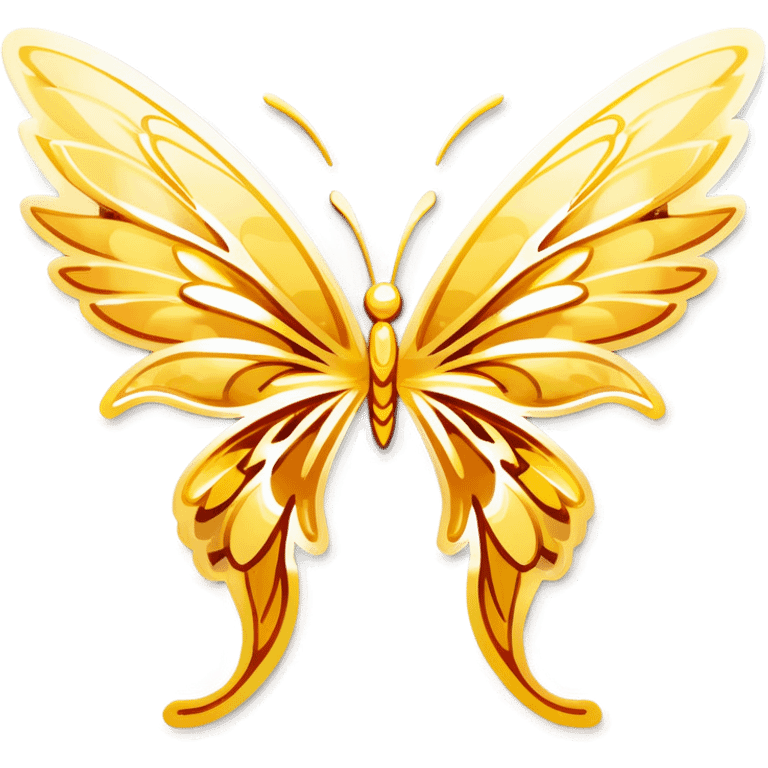 Golden fairy wings emoji