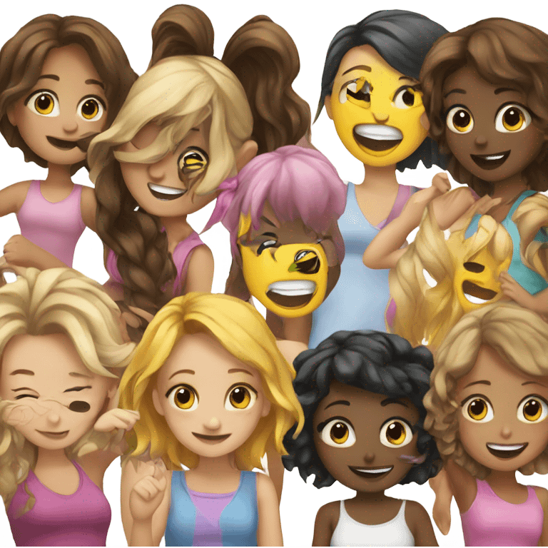 girls having fun emoji