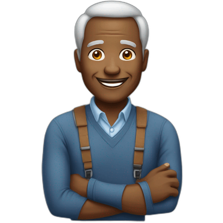 flirty senior black man emoji