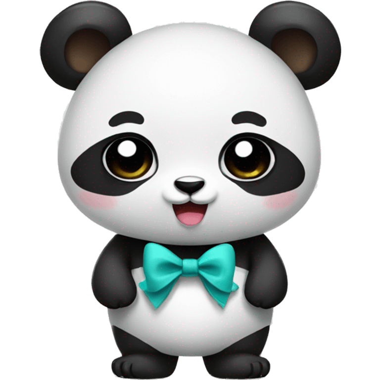 panda with bow emoji