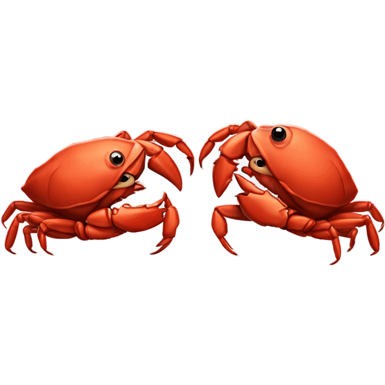 Crabs kissing each other emoji