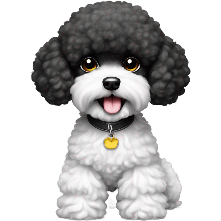 black and white toy poodle emoji