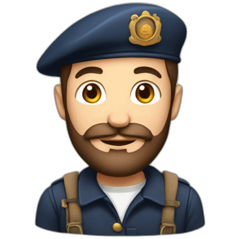 frenchman with beard and beret emoji