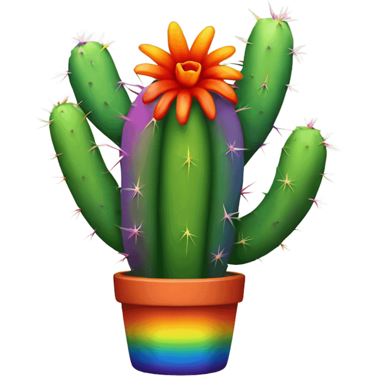 rainbow cactus  emoji