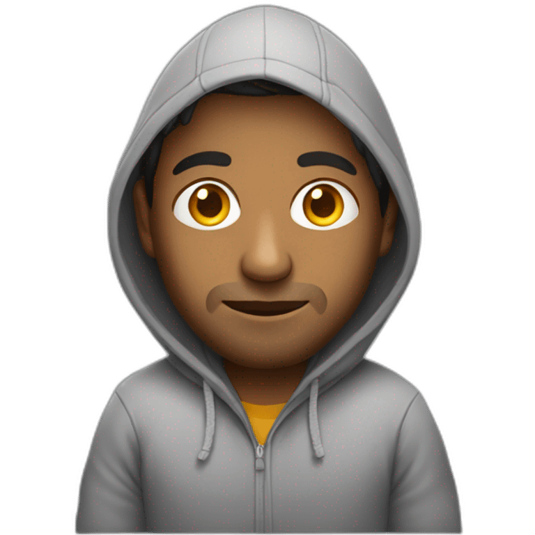 indian guy in hoodie with a laptop emoji