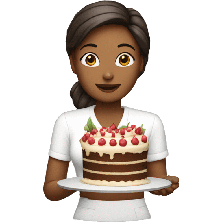 Women with a cake  emoji