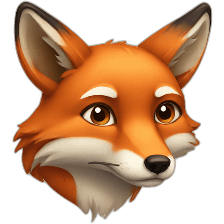 Sad fox emoji